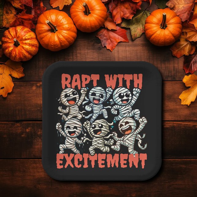 Plato De Papel Mamitas bailarinas divertidas violan con emoción (Funny Dancing Mummies Rapt with Excitement Paper Plate Cover Photo)