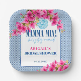 Plato De Papel Mamma Mia  Bridal Shower