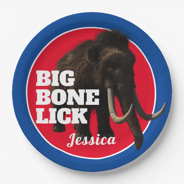 Plato De Papel Mamut y Big Bone Lick   (Anverso)
