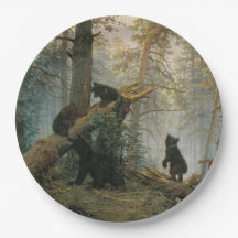 Mañana en un bosque de pinos (Osos en el bosque)