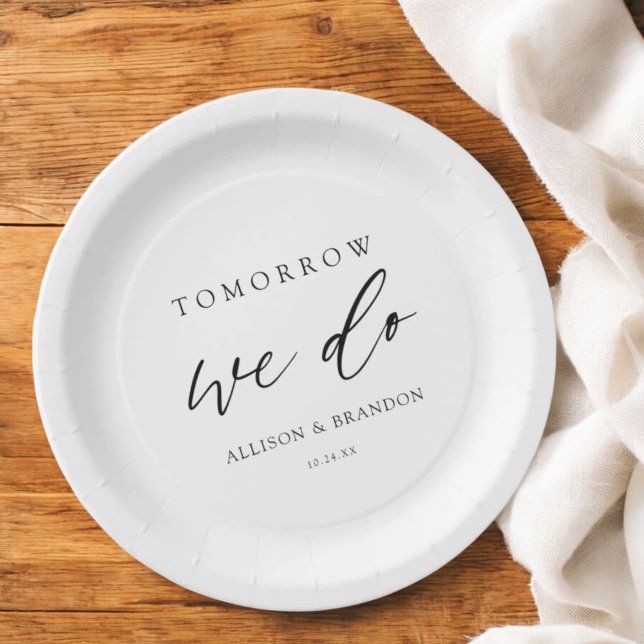 Plato De Papel Mañana Hacemos Elegante Cena De Ensayos (Subido por el creador)