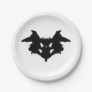 Plato De Papel Mancha de tinta de Rorschach