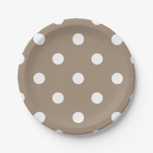 Plato De Papel Manchas Marrones Claras Boho