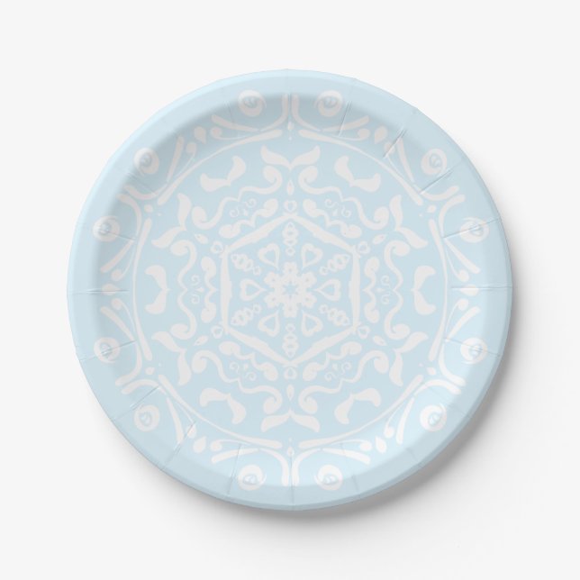 Plato De Papel Mandala ártica (Anverso)