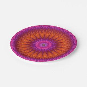 Plato De Papel Mandala caliente