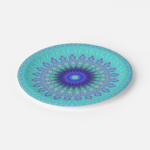 Plato De Papel Mandala congelada