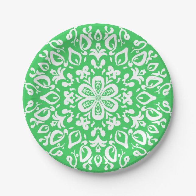 Plato De Papel Mandala de primavera (Anverso)