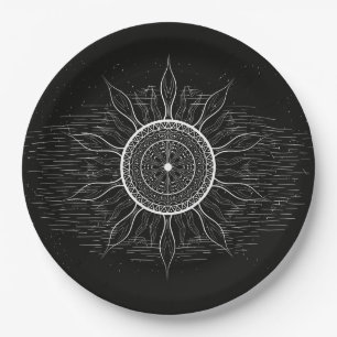 Plato De Papel Mandala del Sol 2