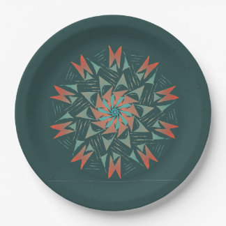 Plato de papel Mandala del suroeste