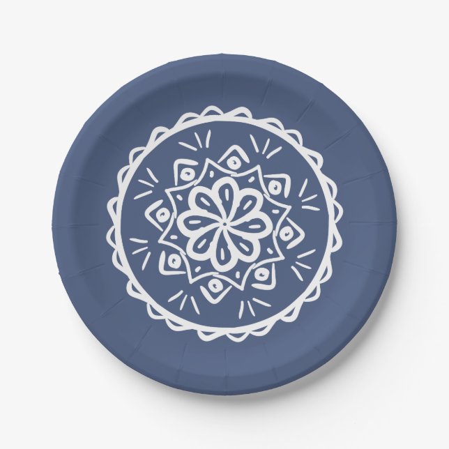 Plato De Papel Mandala nocturna (Anverso)