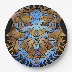 Plato De Papel Mandala Tierra y cielo