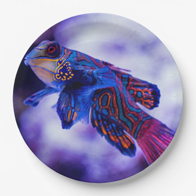 Plato De Papel Mandarin Goby Fish (Anverso)