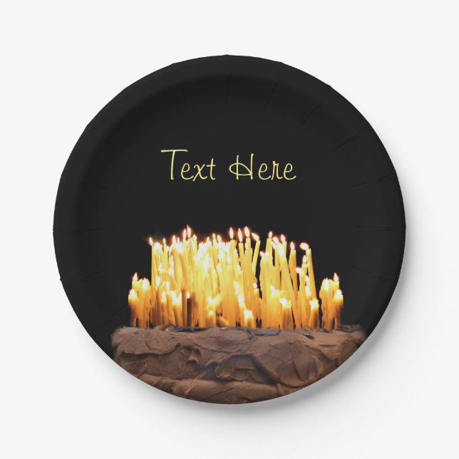 Plato De Papel Manera de la manera sobre el cumpleaños de la (Anverso)