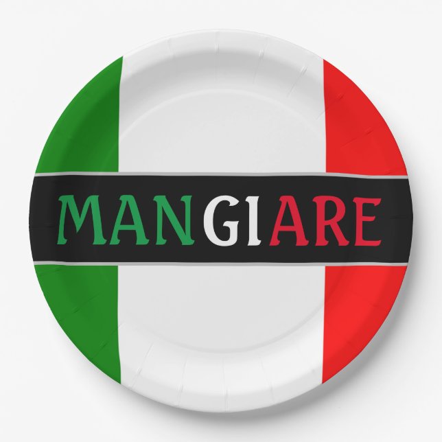 Plato De Papel Mangiare come en italiano (Anverso)
