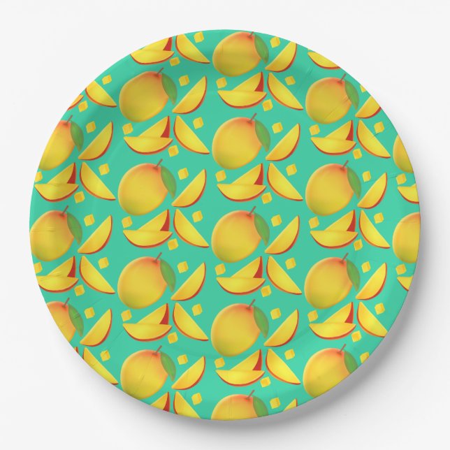 Plato De Papel Mango Fruit (Anverso)