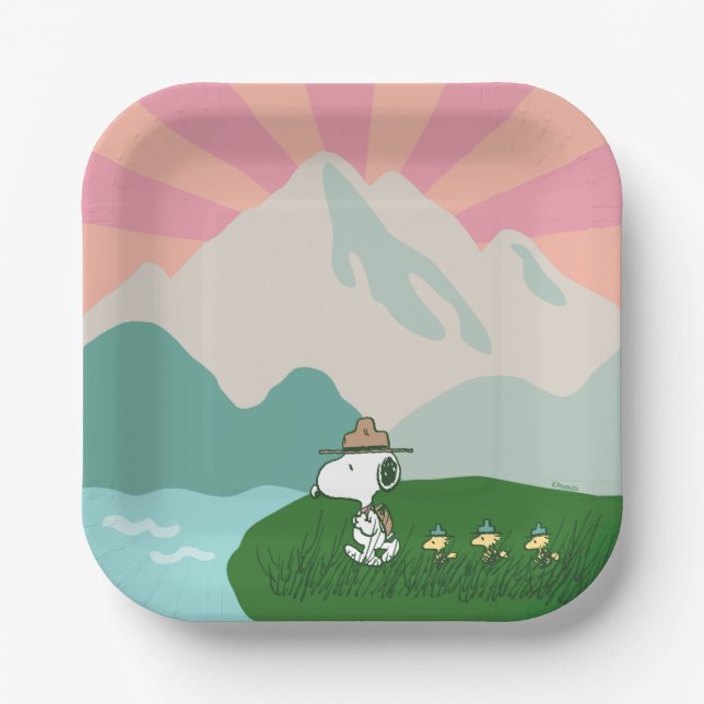 Plato De Papel Maní | Snoopy Leader of the Pack (Anverso)