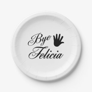 Plato De Papel Mano que agita de la suposición de Felicia del