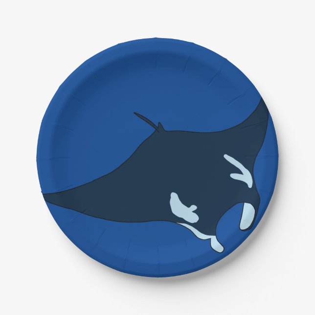 Plato De Papel Manta Ray (Anverso)