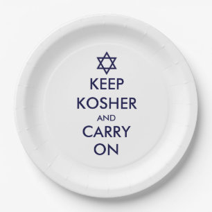 Plato De Papel Mantener a Kosher y continuar