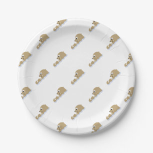 Plato De Papel Mantequilla flotante