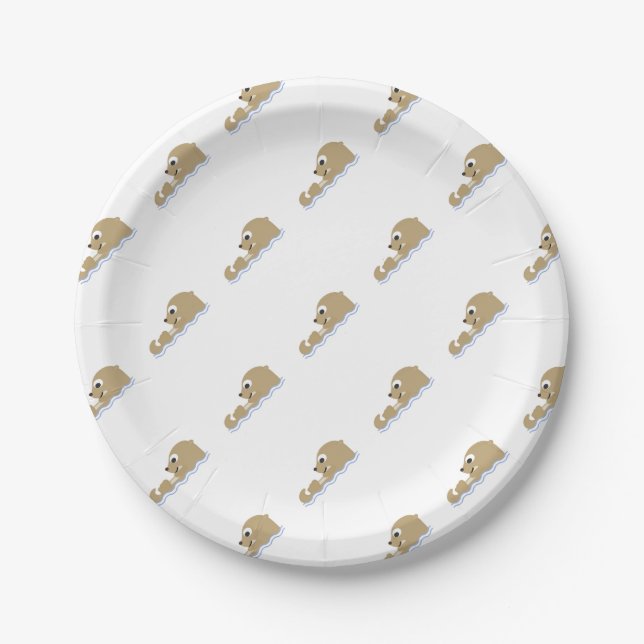 Plato De Papel Mantequilla flotante (Anverso)