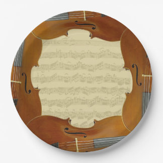 Plato De Papel Manuscrito de la habitación del violoncelo de Bach