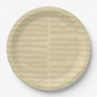Plato De Papel Manuscrito de la música de Bach, 2da habitación