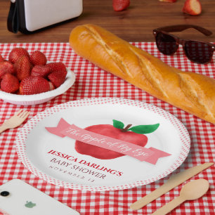 Plato De Papel Manzana de mi caída de ojos Ducha de bebé temá