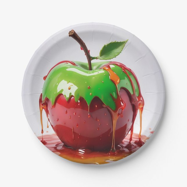Plato De Papel Manzana linda  (Anverso)