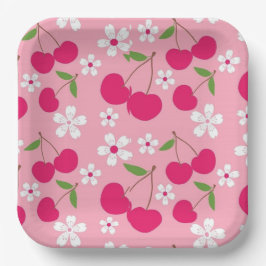 Plato De Papel manzana rosa