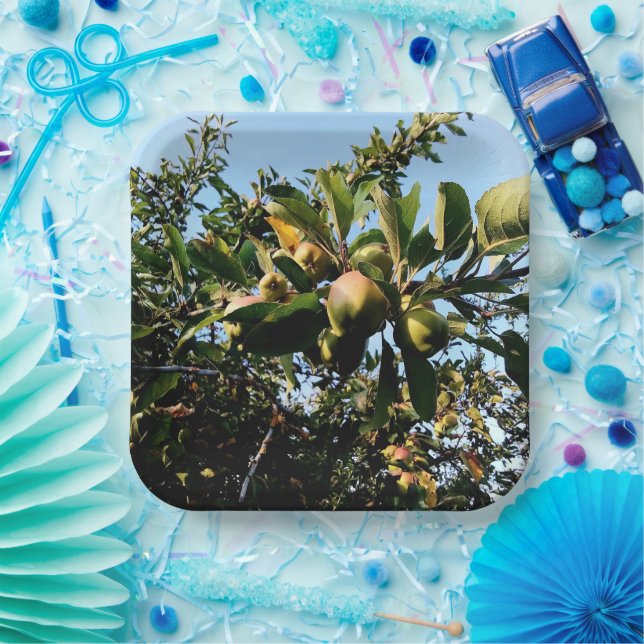 Plato De Papel Manzanas (Fiesta)