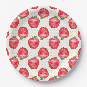 Plato De Papel Manzanas
