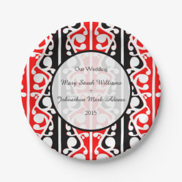 Plato De Papel Maori Kowhaiwhai Boda Keepsake