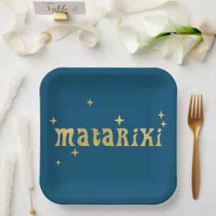 Plato De Papel Maoríes neozelandeses - Estrellas Matariki 1