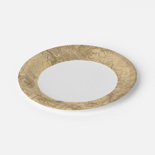 Plato De Papel Mapa antiguo (Angular)