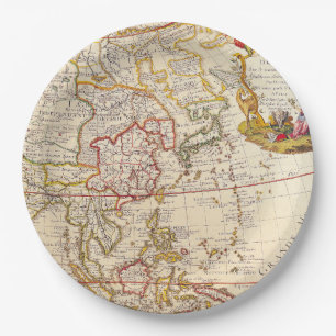 Plato De Papel Mapa antiguo inspirado (6)
