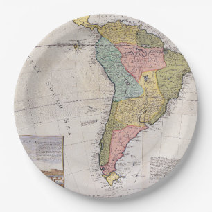 Plato De Papel Mapa antiguo inspirado (8)
