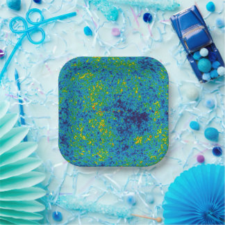Plato De Papel Mapa de anisotropía de microondas del universo de 