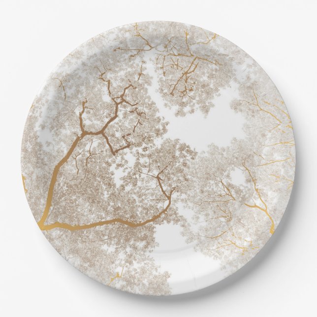 Plato De Papel Mapa de árboles 1 (Anverso)