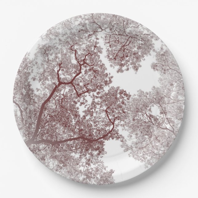 Plato De Papel Mapa de Árboles 4 (Anverso)