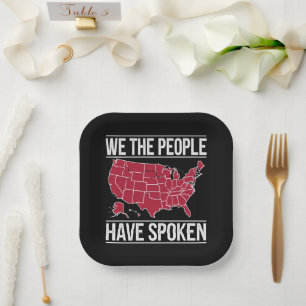 Plato De Papel Mapa de Elecciones 2024: El Pueblo Ha Hablado