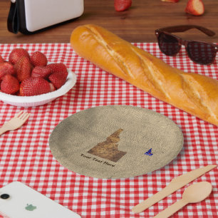 Plato De Papel Mapa de Idaho Spud