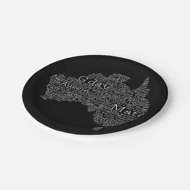 Plato De Papel Mapa de jerga de Australia (Angular)