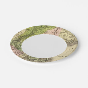 Plato De Papel Mapa de Olney de Estados del Este