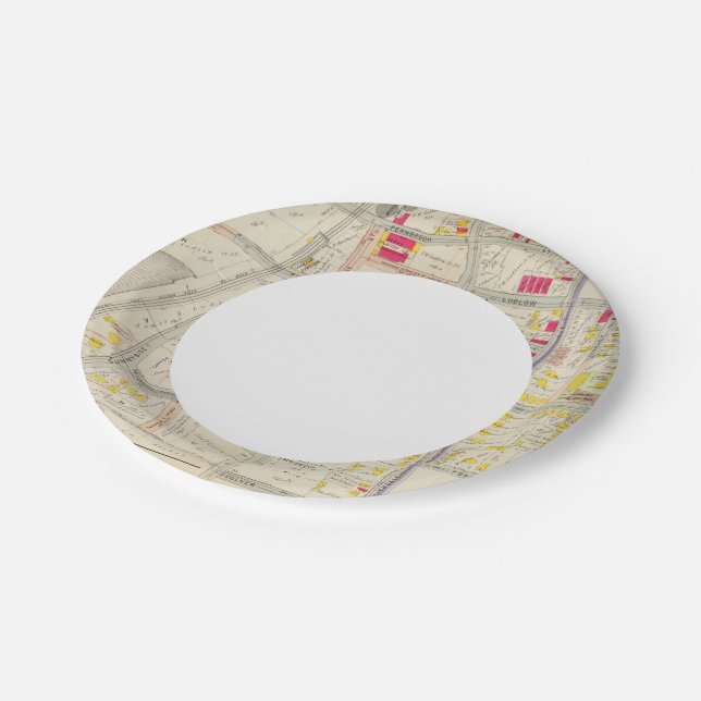 Plato De Papel Mapa de Yonkers Atlas (Angular)