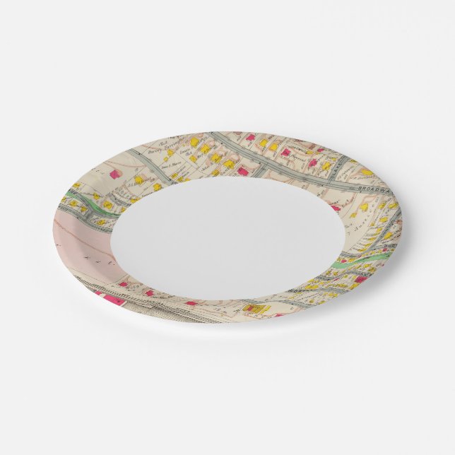 Plato De Papel Mapa de Yonkers NY (Angular)