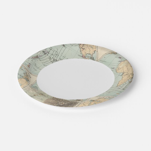 Plato De Papel Mapa del Atlas Thatigkeit des Erdinnern (Angular)