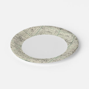 Plato De Papel Mapa del condado de McDonough, Rushville