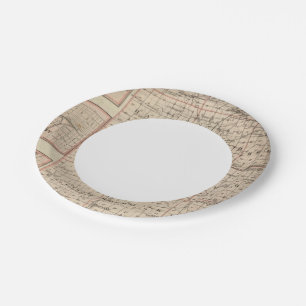 Plato De Papel Mapa del condado de Warren, Abingdon