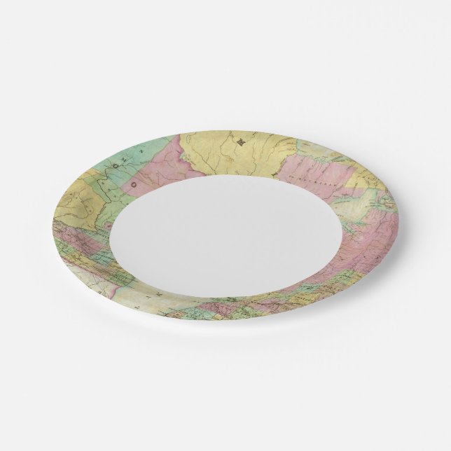 Plato De Papel Mapa del estado de Michigan (Angular)